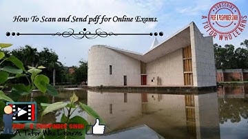 How To Scan And Send PDF for Online Exams||PANJAB UNIVERSITY CHANDIGARH EXAMS NEWS UPDATE||