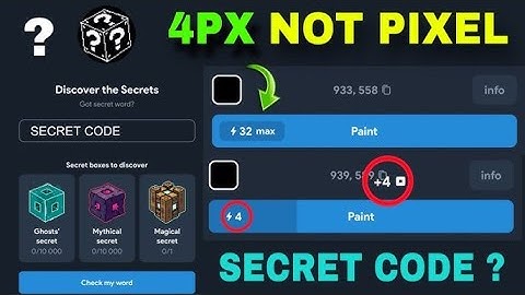 Not pixel airdrop secret code today?| Not pixel airdrop 4PX paint reward ?| Not pixel airdrop update