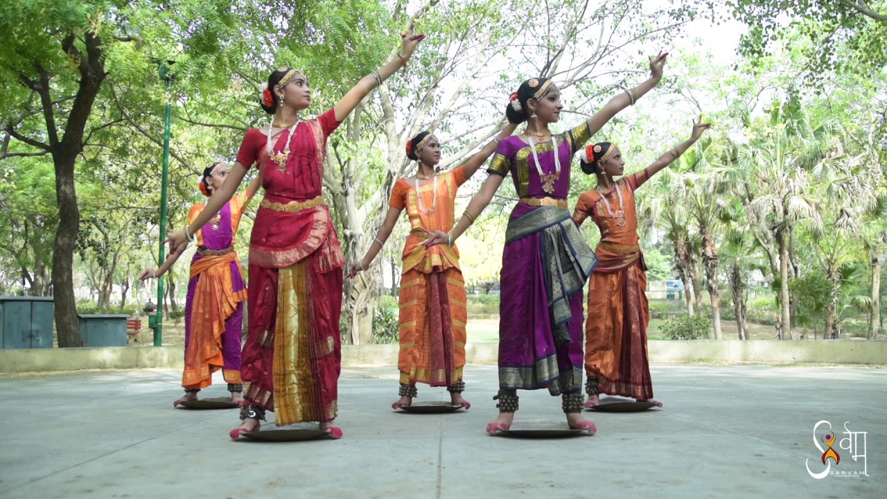 Sarvam Foundation Sarvam Shakti practicing Kuchipudi dance (on the