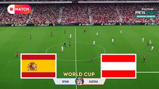 Spain vs Austria | World Cup 2026 Simulation | eFootball PES 21 Realistic Gameplay screenshot 5