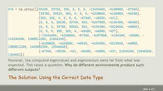 How to Solve Wrong Eigenvalues and Eigenvectors Output in Python's NumPy
