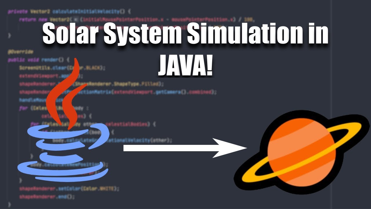 I programmed a Solar System simulation in JAVA - YouTube