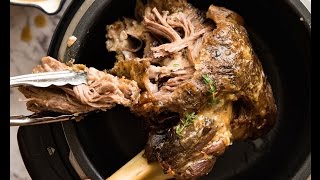 Slow Cooker Roast Lamb Leg