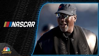 Michael Jordan goes to NASCAR victory lane with Tyler Reddick at Talladega | Motorsports on NBC