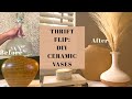 Easy thrift flip* DIY ceramic vases using baking soda