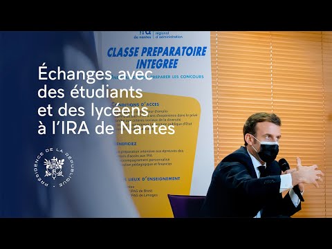 Echanges avec étudiants et des lycéens à l'Institut régional d'administration de Nantes.