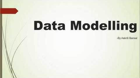 Data Modelling