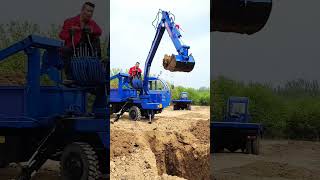Four different types of truck digging P-3908