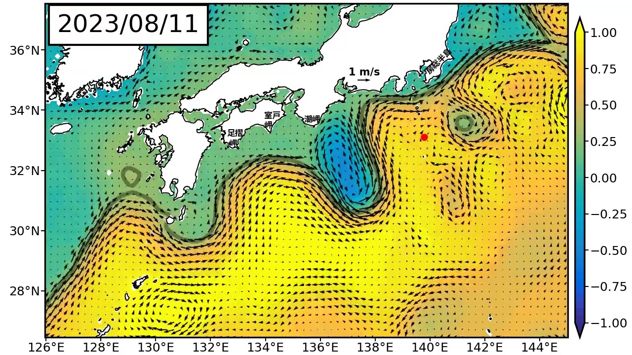 2023年の黒潮をアニメーションで振り返る – 黒潮親潮ウォッチ