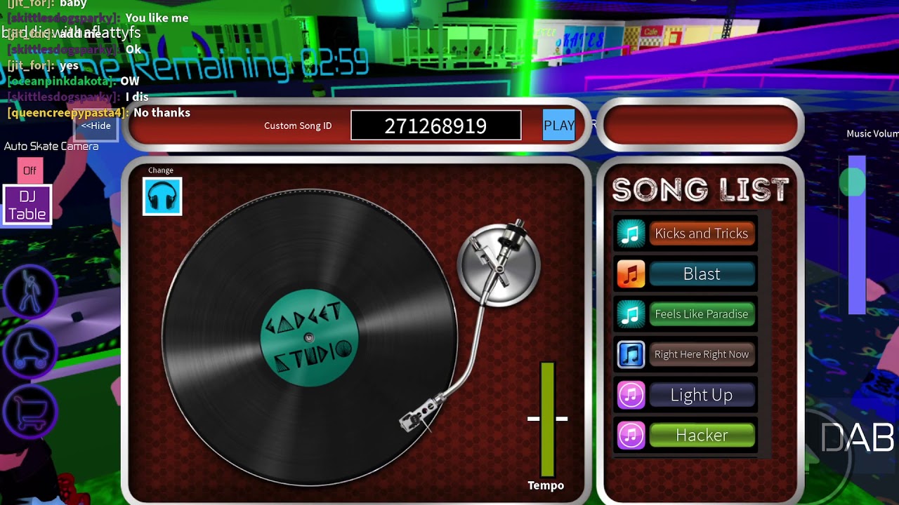 ROBLOX Roller Skating Rink Songs To Play As A DJ YouTube