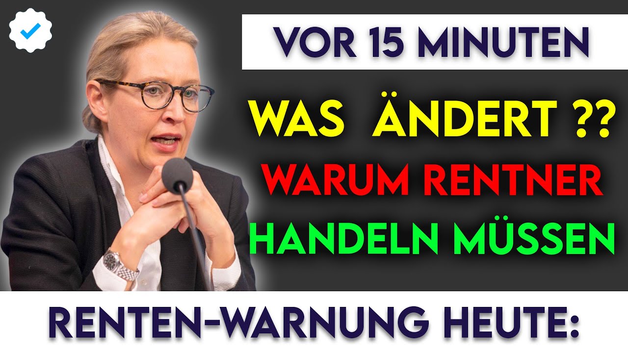 Renten-Warnung heute: Was sich jetzt ändert und warum viele Rentner handeln müssen