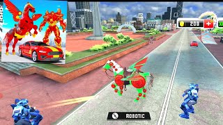 Jogo de cavalo =Flaying Muscle Car Robot = Robô Cavalo avoador gameplay screenshot 3