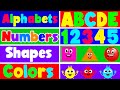 Preschool learnings for 3 year olds  best learn abc 123 colors  shapes  3 years learning