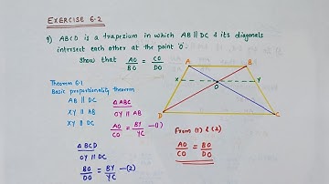 Exercise 6.2/Question 9/ABCD is s trapezium in which AB ll DC and its diag/Class 10 Maths Triangles