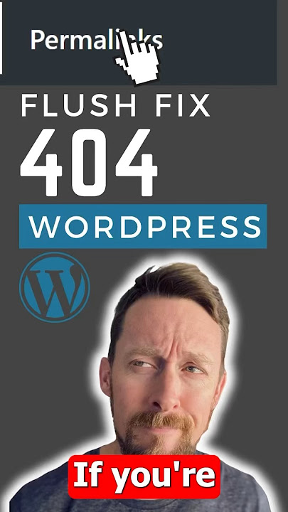 Fix Wordpress 404 Page Not Found Error #wordpress #404