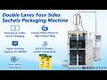 ZONESUN ZS-FS350Y-2 Double Lane Servo Motor 4 Sides Seal Sauce Sachet Filling Sealing Machine