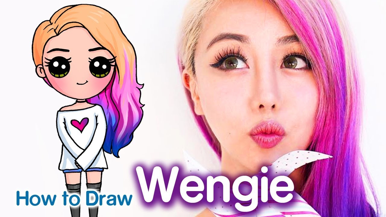 How To Draw Wengie Easy Chibi Famous Youtuber