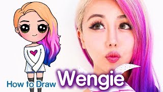 How to Draw Wengie Easy Chibi | Famous Youtuber