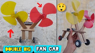 part-1 | How To Make Double Big Propeller Car | Using  Cardboard And Double DC Motor |  Working Car