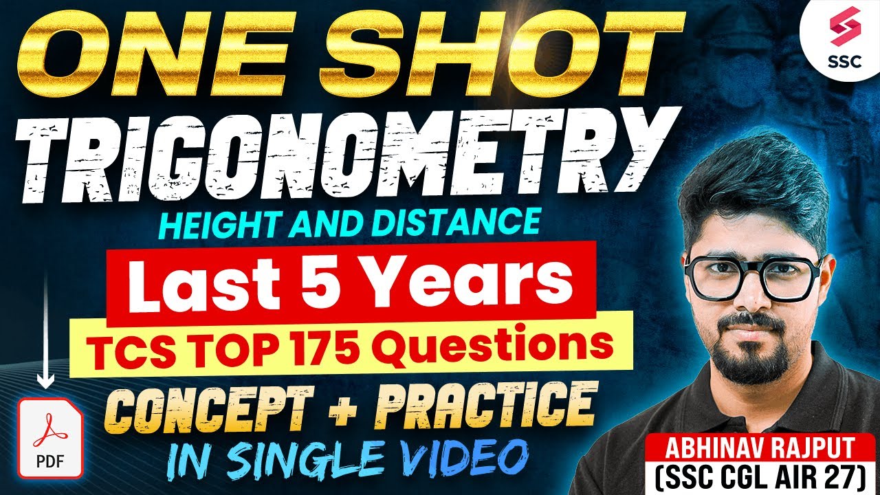 SSC CGL 2025 | Trigonometry by Abhinav Rajput | Top 175 Trigonometry Questions from the Last 5 Years