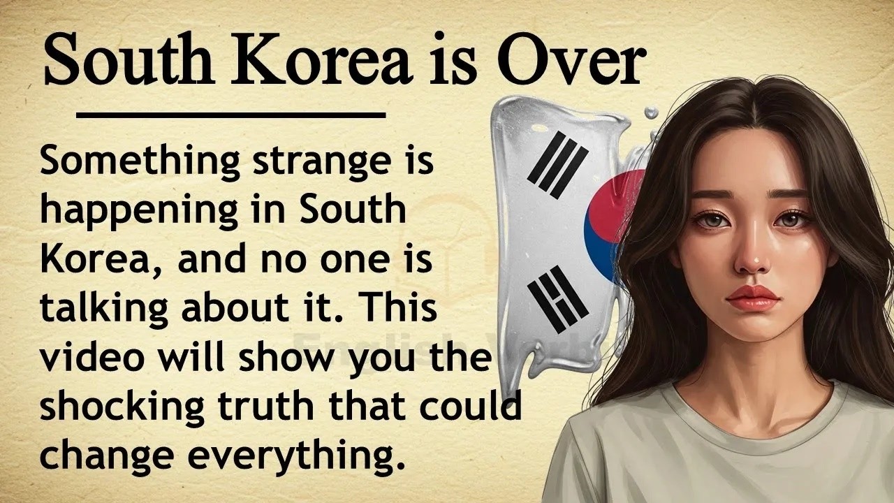 South Korea Is Over ｜｜ 🇰🇷📉 Learn English Through Story Level 3 ｜｜ Graded Reader 🎧
