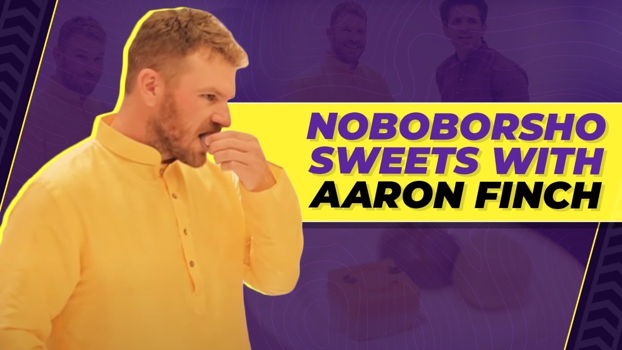 Aaron Finch trying Bengali sweets | Knights TV | KKR IPL 2022