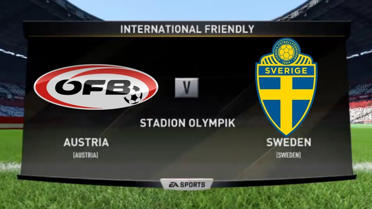 Austria Vs Sweden II International Friendly Match II FIFA 18 PS4 Gameplay