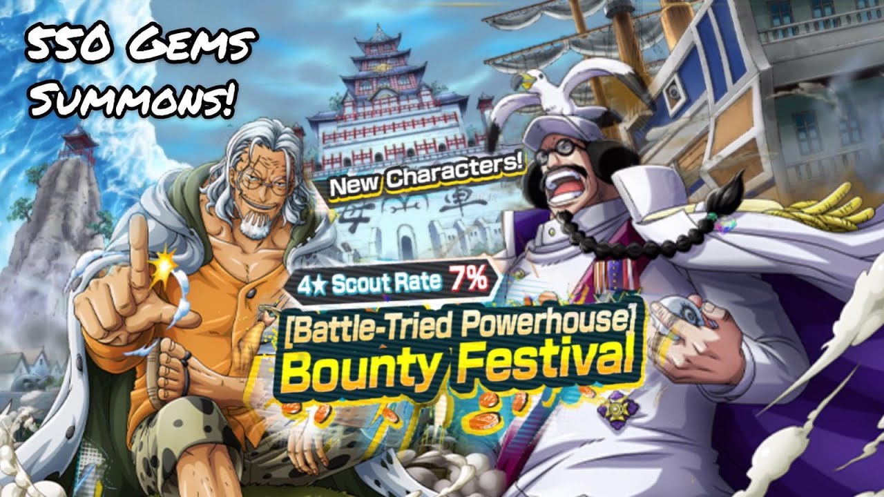 550 GEMS Bounty Festival (SENGOKU + RAYLEIGH) Summons! Review