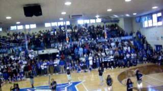 Lebanon high step team preform at basketball homecoming peprally