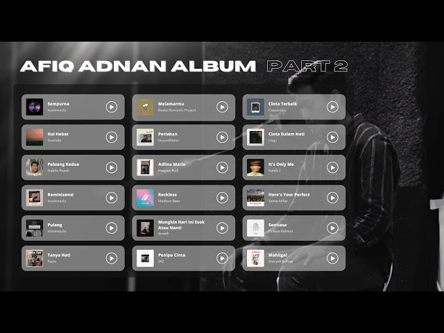 Afiq Adnan Playlist Album | PART 2 class=