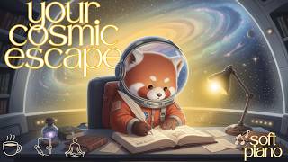 🌌 Cozy Galaxy Morning | Journal with Red Panda | Soft Piano Ambience | Study Work Write Deep Focus screenshot 2