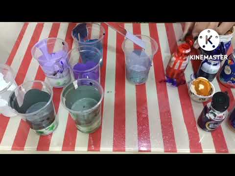 كيفيه تركيب الوان اسمنتي والبنفسجي ودرجاتها بطريقه مختصره وبسيطه