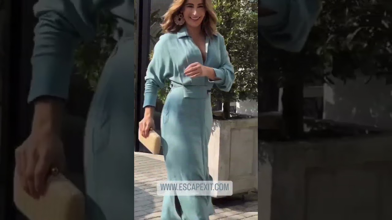 🌸Glide through your spring stroll in our chic gray dress. Check it out at escapexit.com! 