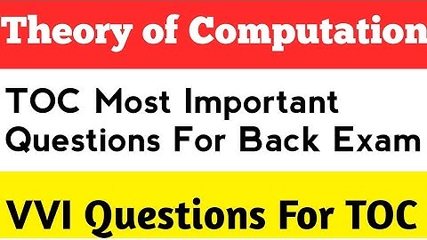 TOC Most Important Questions | Theory of Computation RGPV | TOC RGPV