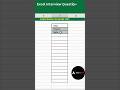 Excel Interview Question Tips and Tricks #excel #exceltips #exceltutorial #msexcel #microsof