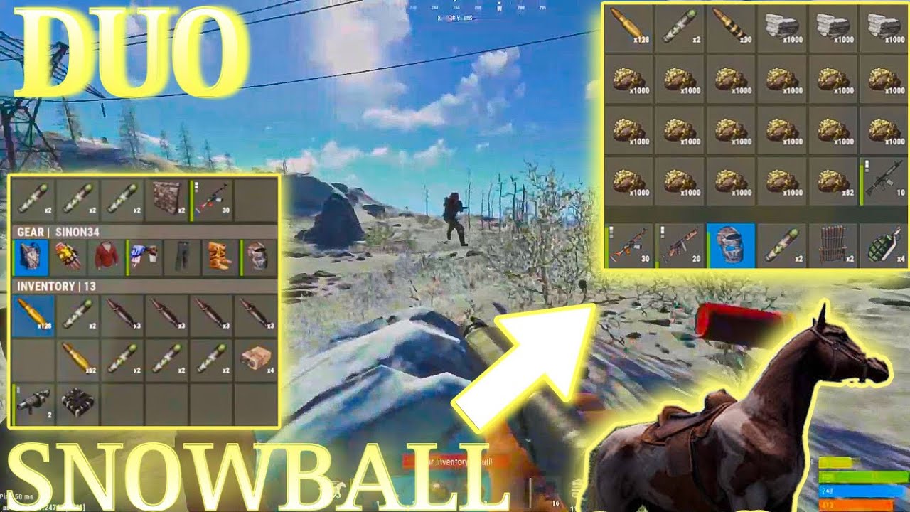 SNOWBALLING WITH THE NEW HORSES | Rust Console Ps5 - YouTube
