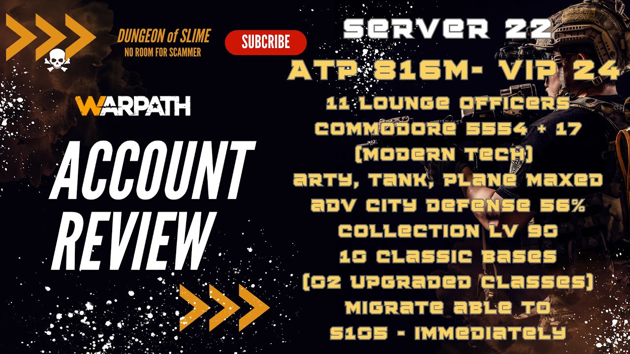 Server 22 - ATP 816m - VIP 24 - 11 LOUNGE OFFICERS - COLLECTION  LV 90 - 10 CLASSIC BASES