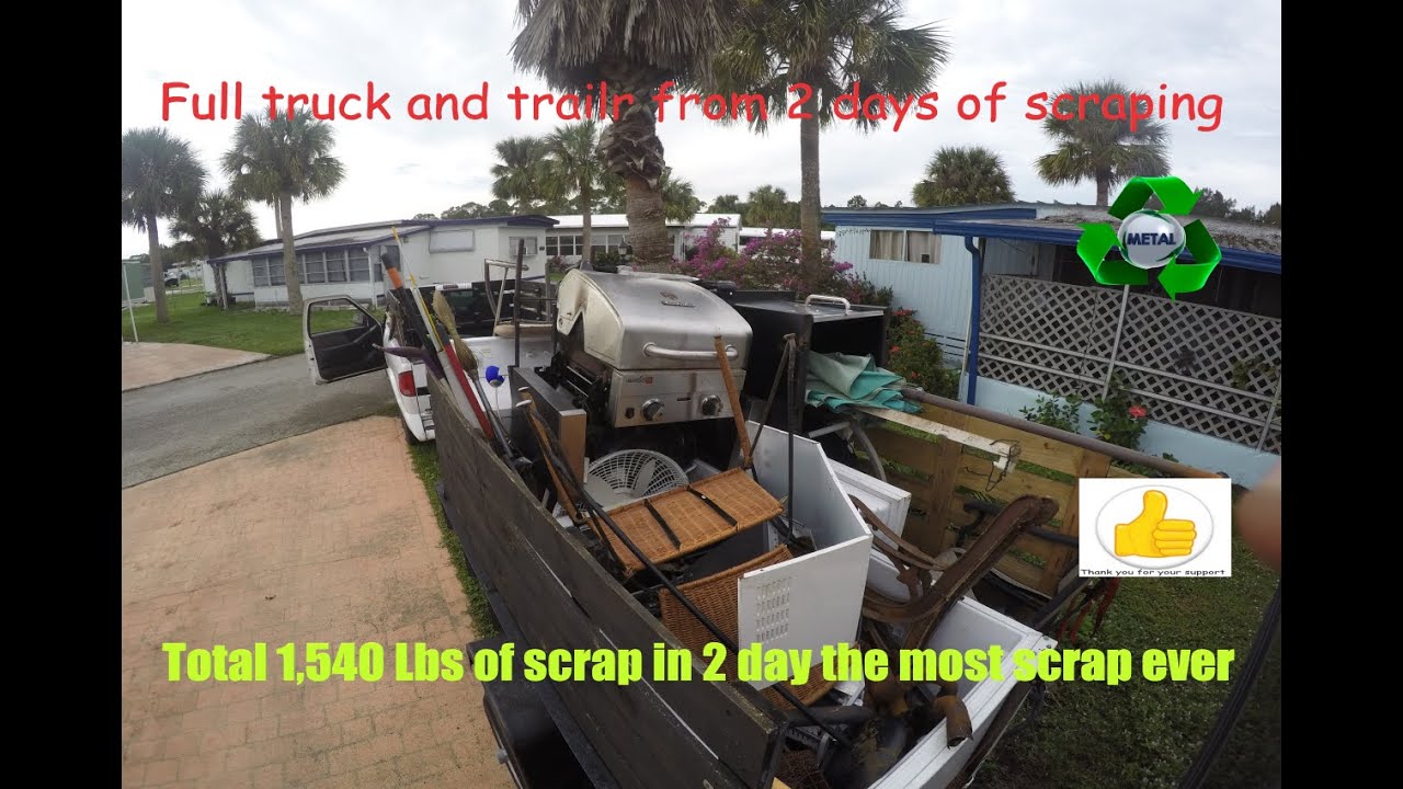 Full truck and trailer in 2 days of scraping