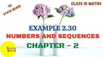 Class 10 Maths in Tamil | Chapter 2 | Example 2.30 | Numbers and Sequences