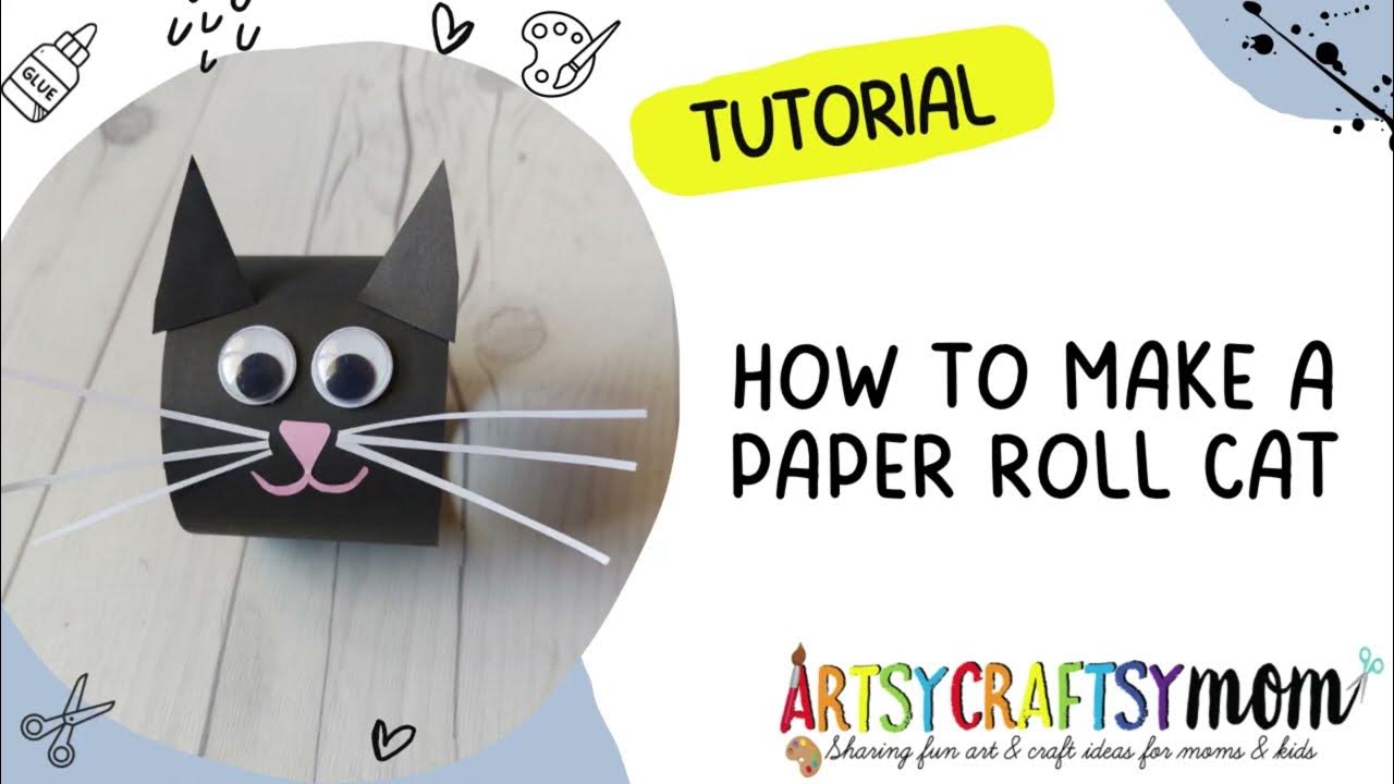 How to make a Paper Roll Cat DIY Paper CAT Easy Paper CAT Kids