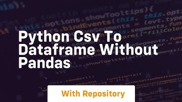 python csv to dataframe without pandas