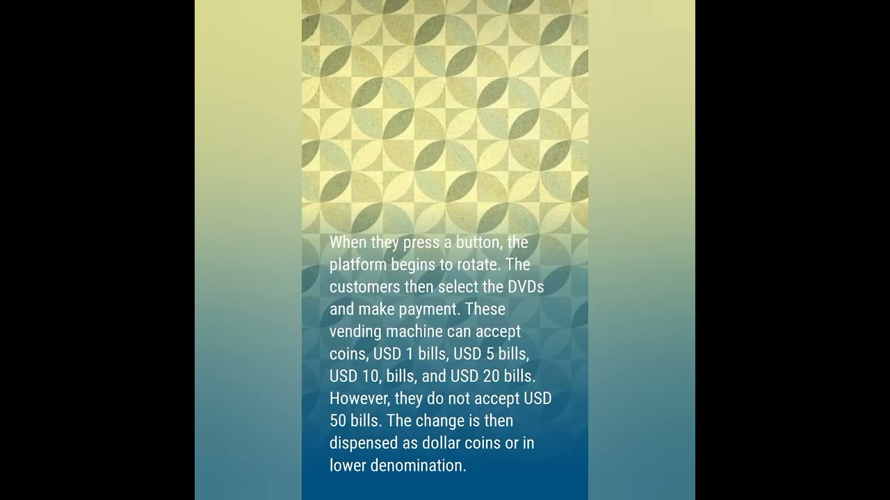 dvd vending machine Buisness