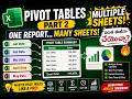 Pivot Tables Part 2 | Multiple Sheets → One Report 🔥 | Excel 2016 Telugu