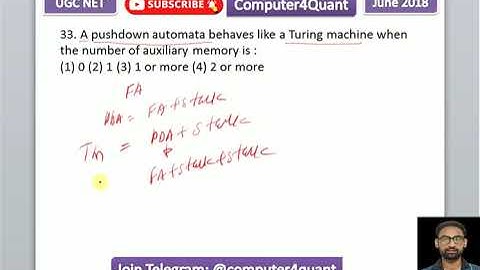 Question on Pushdown Automata| TOC | UGC NET computer science question paper solution June 2018