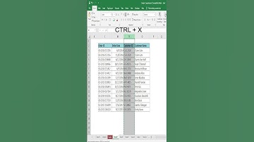 Magic trick in Excel | How to shift column left to right or right to left | #shorts  #short