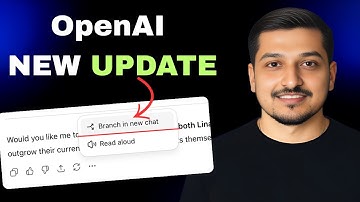 OpenAI ChatGPT NEW UPDATE IS INSANE (Branch in new chat)