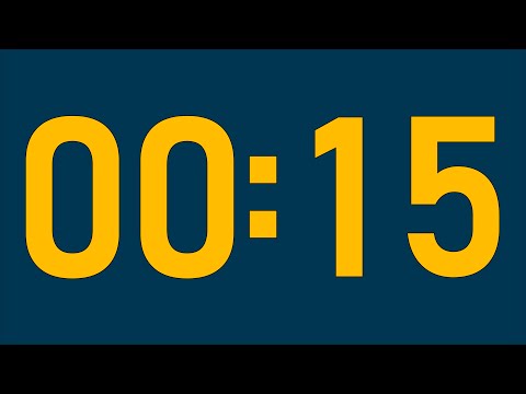 15 SECOND TIMER 🔔 Gentle Alarm [Full HD]
