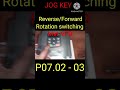 Reverse Forward Rotation in VFD with Jig key. #vfd #jog