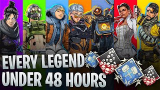 Getting 100 KILLS on EVERY LEGEND in UNDER 48 HOURS in Apex Legends