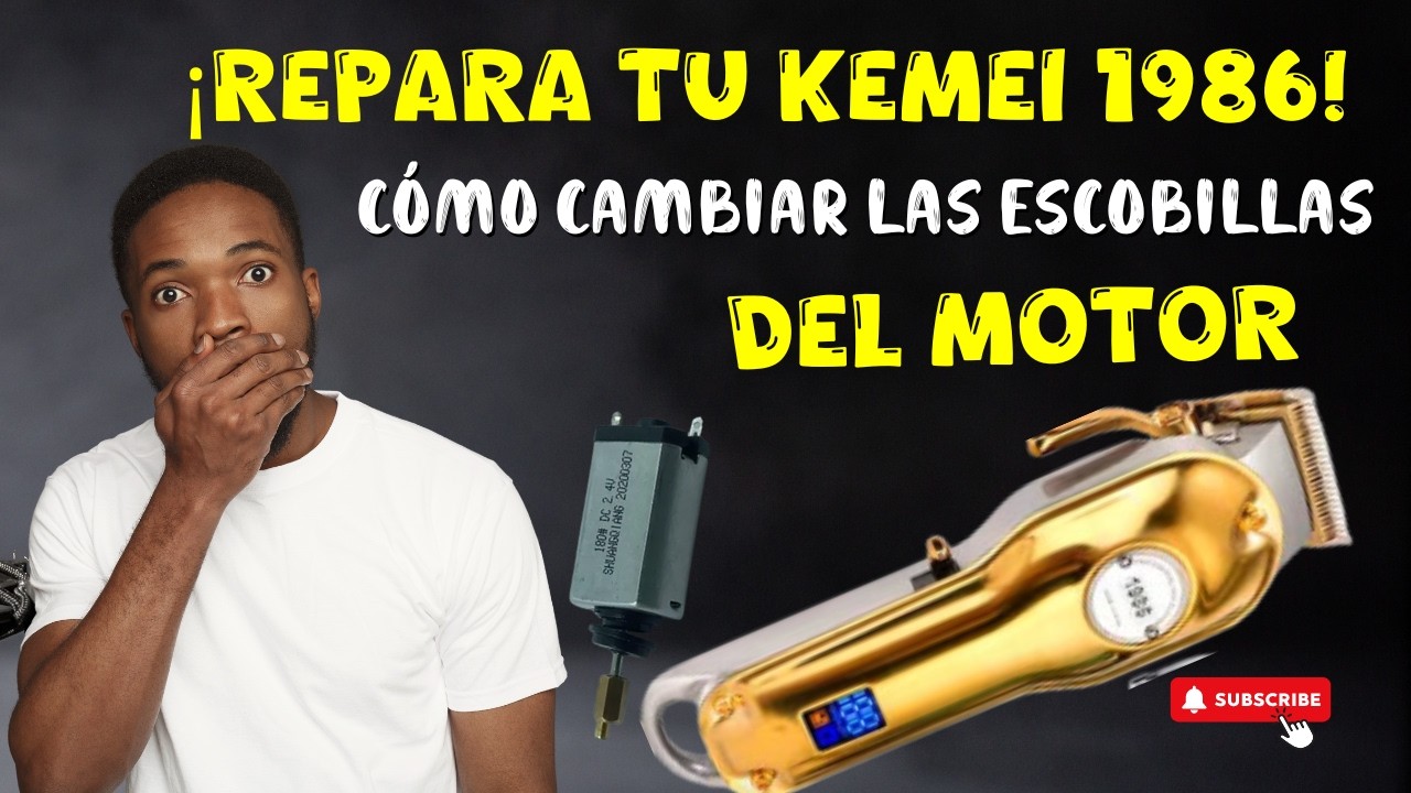 🌟¡Repara tu Kemei 1986! 🔄 Cómo cambiar las escobillas del motor fácilmente💡